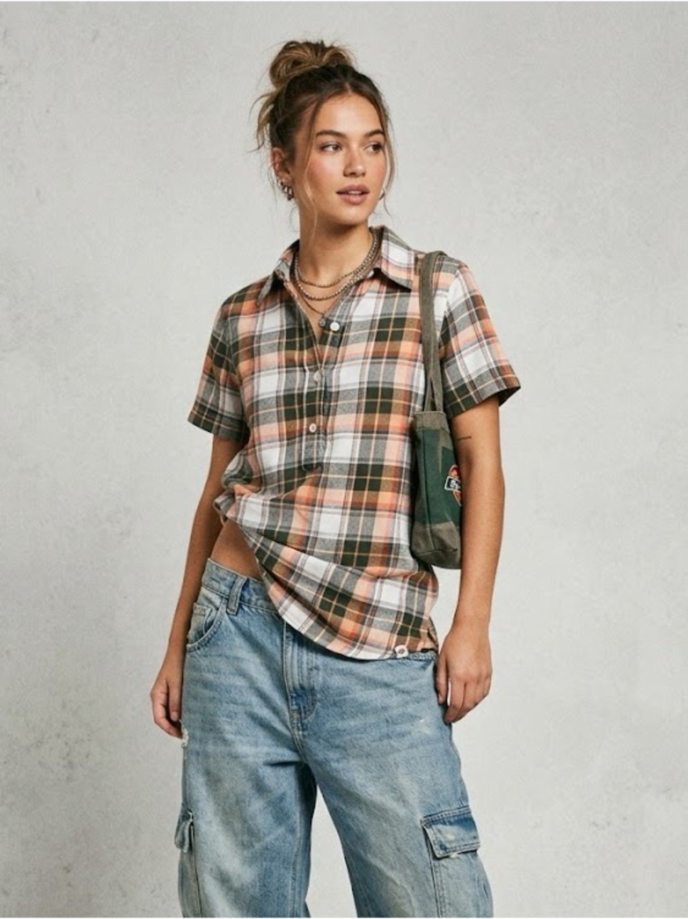 Dickies Plaid Short Sleeve Popover Shirt